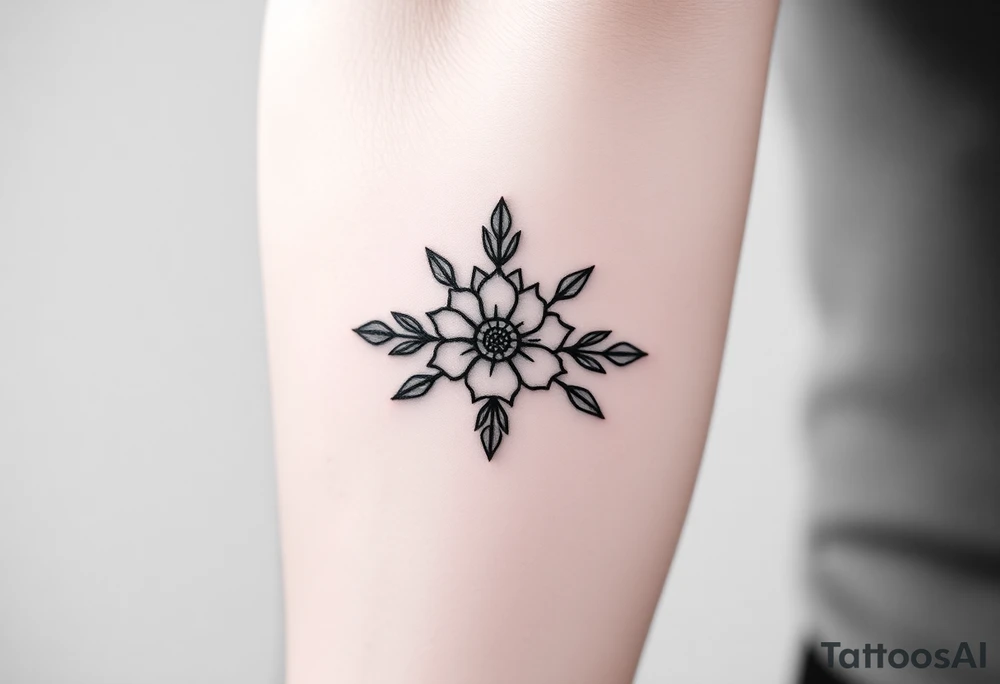 Greek floral band design tattoo idea