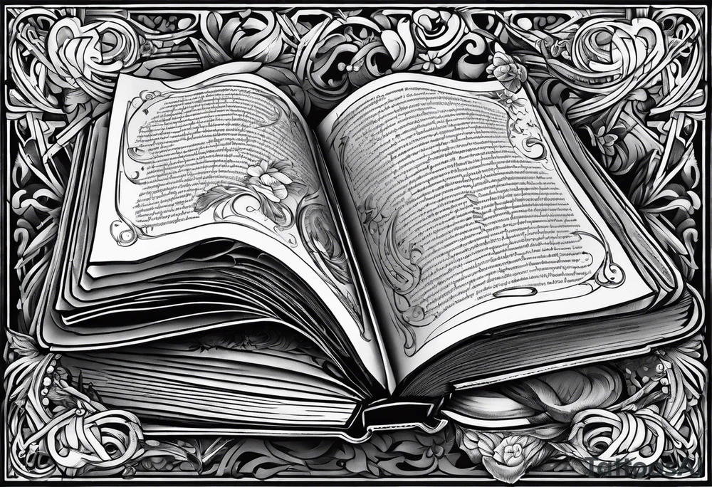Open Book tattoo idea