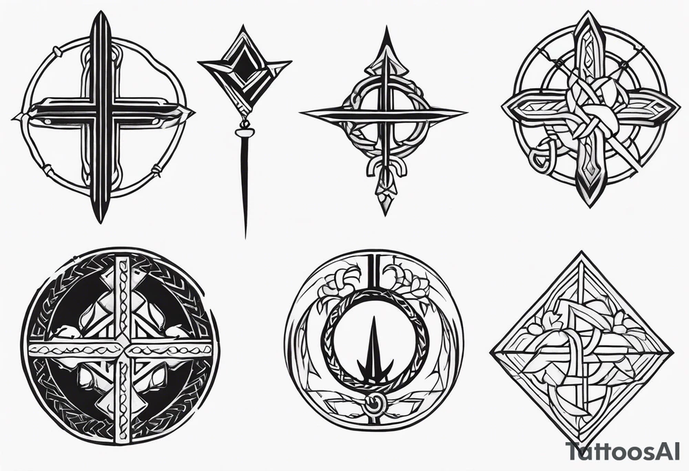 Nordic, viking small and dainty symbol tattoo idea