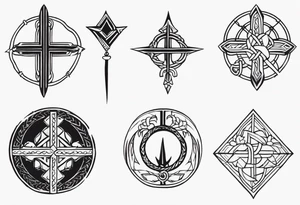 Nordic, viking small and dainty symbol tattoo idea