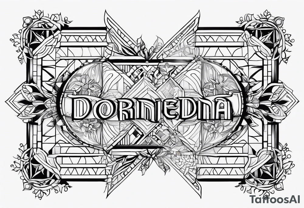 Name of my sister Dorine Dina Dana tattoo idea