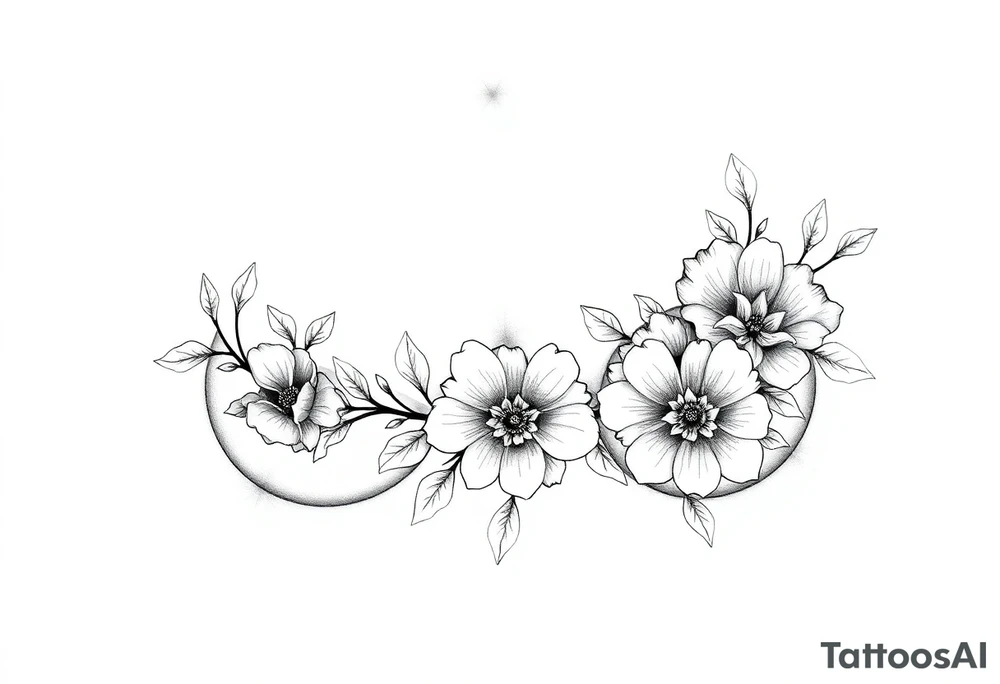 Chest sternum under boob floral tattoo not over the boobs tattoo idea