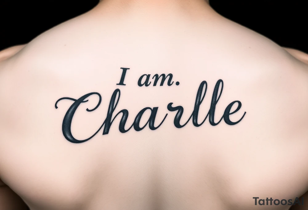 an artistic and reverent version of "I am Charlie" to honor the late great Charlie Kirk. tattoo idea