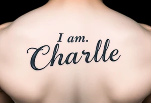 an artistic and reverent version of "I am Charlie" to honor the late great Charlie Kirk. tattoo idea