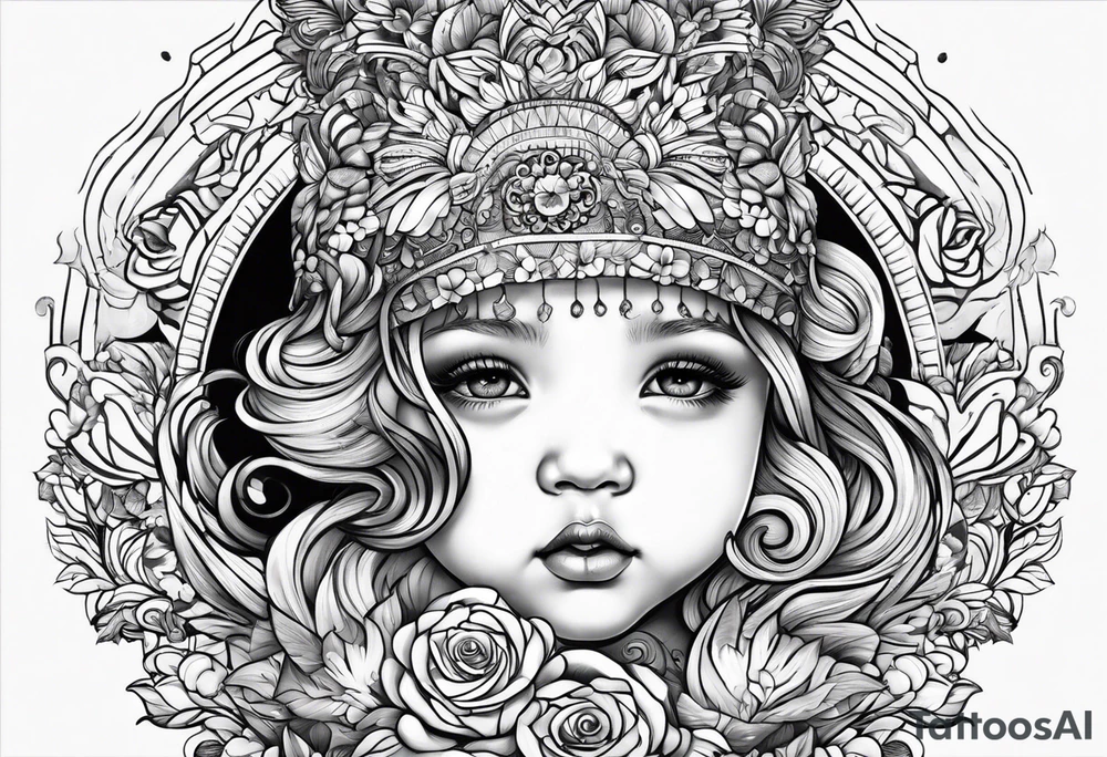Rainbow baby tattoo idea