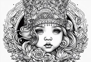 Rainbow baby tattoo idea