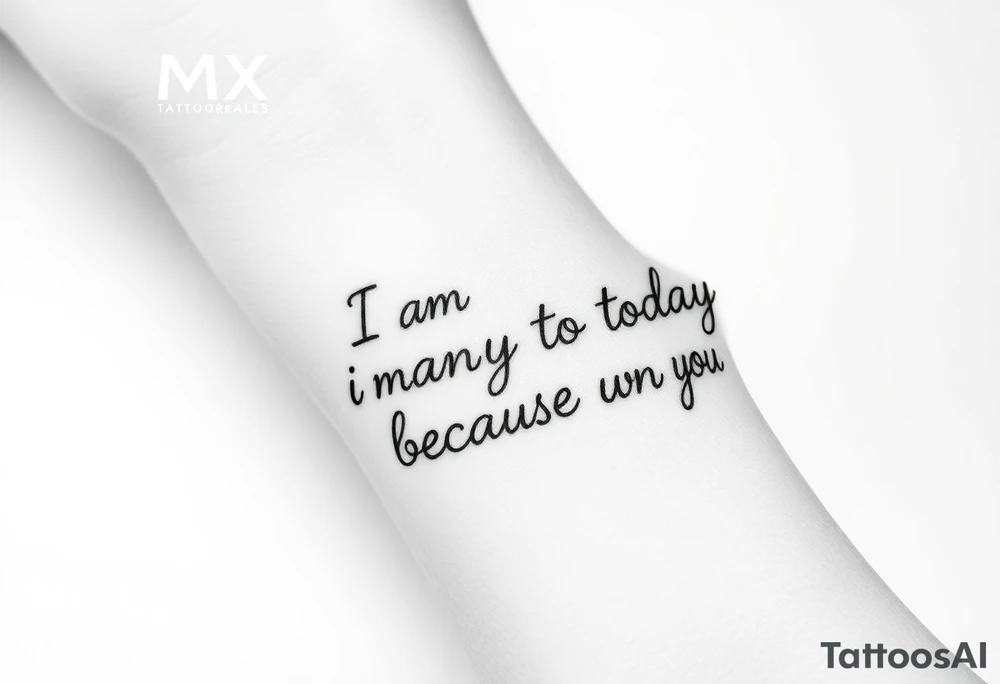 i am the man i am today because of you tattoo idea