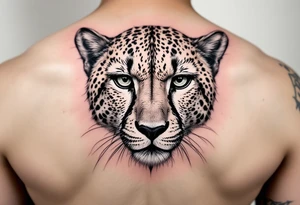realistic cheetah tattoo idea