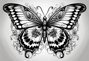 butterfly more manly with day of the dead tattoo idea