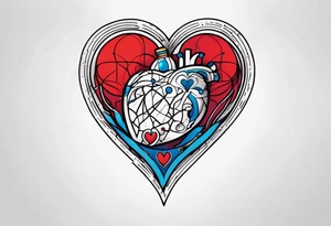AI Tech heart and mind tattoo idea