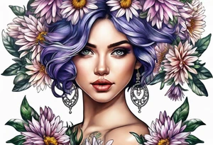 aster design tattoo idea