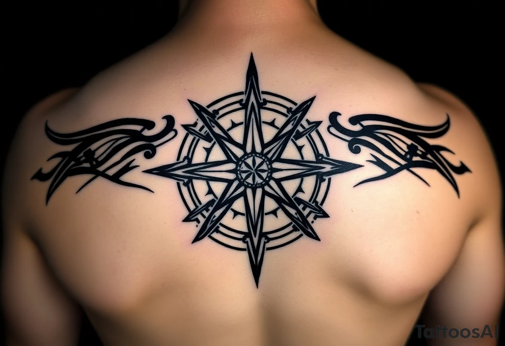Compass rose tattoo idea