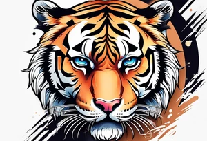Tiger with the letter C tattoo idea