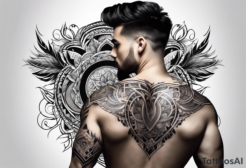 shoulder tattoo focused on family. tattoo idea