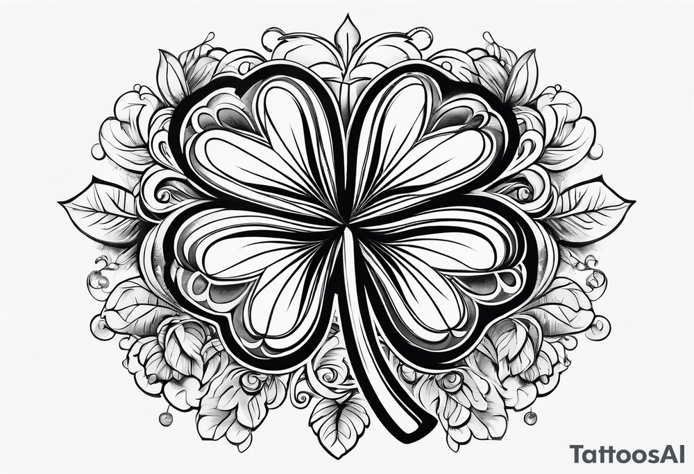 Four leaf clover tattoo idea