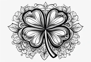 Four leaf clover tattoo idea