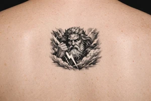 zeus,flashes,clouds. tattoo idea