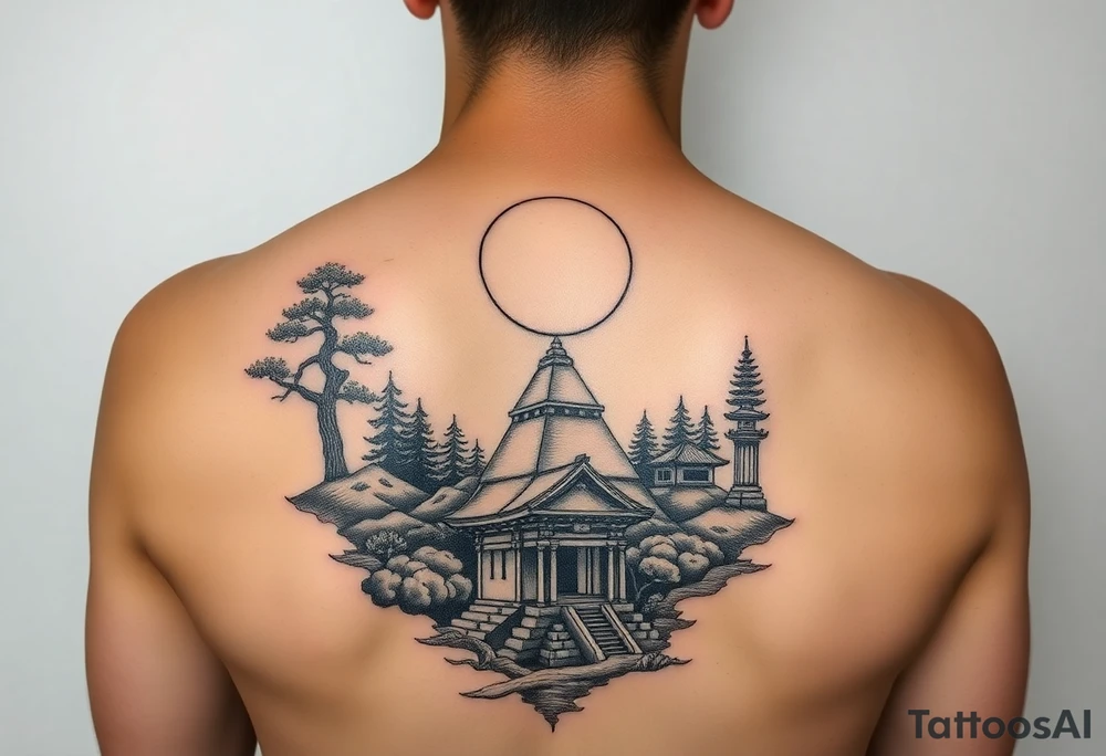 I’m an introverted deep thinker who’s really into the universe, black holes, and space stuff, and I like Japanese temples, shrines, and kanji. I also love forests, rain, and cool symbols like pyramids, sacred geometry, hidden scenes, and Greek-inspired things like statue heads and columns that mix nature, culture, and cosmic vibes. On a Darkskin forearm tattoo idea