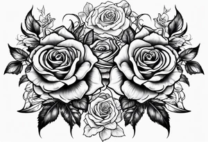 tattoo with demons and roses  for the back tattoo idea