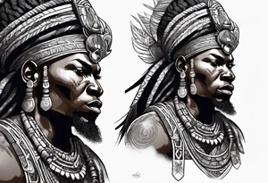 Ogum, african god of the iron, war and the paths tattoo idea