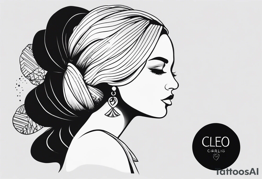 Nome Cleo e Carlos de forma criativa tattoo idea