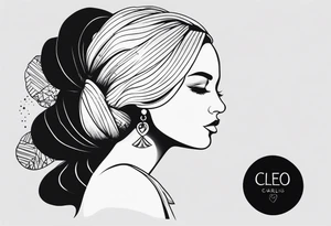 Nome Cleo e Carlos de forma criativa tattoo idea