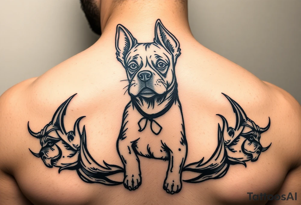 18 years old girl with curves doggy stylish tattoo idea