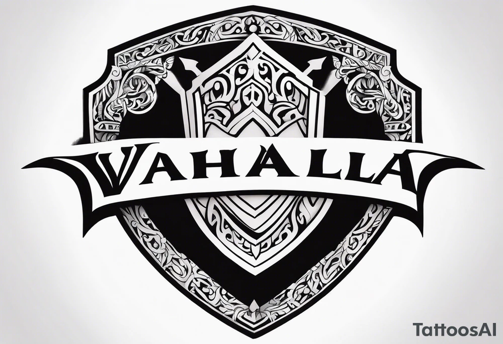 Valhalla
sword shield armour tattoo idea