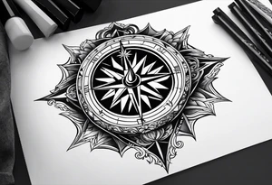 compass tattoo idea