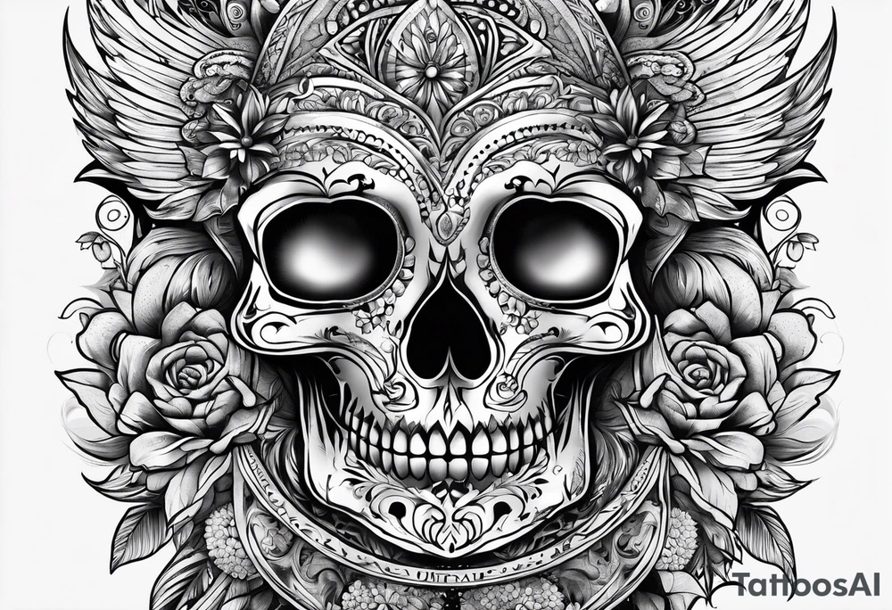 Tatuaje oscuro en la pierna tattoo idea