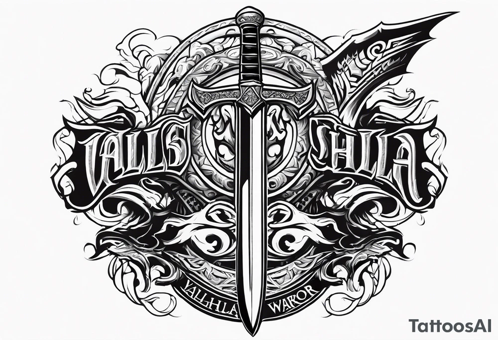 Valhalla  warrior soldier  Sword axe
 Dragon tattoo idea