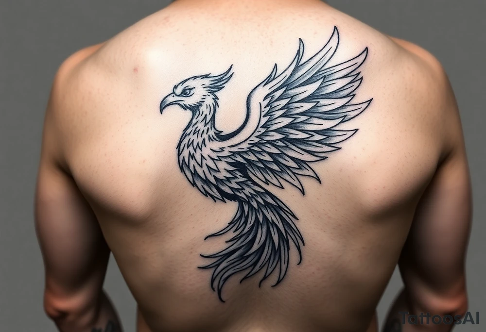 flaming phoenix tattoo idea