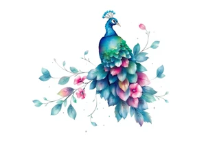 Peacock tattoo idea