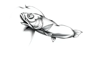 Fish swallowing tattoo idea