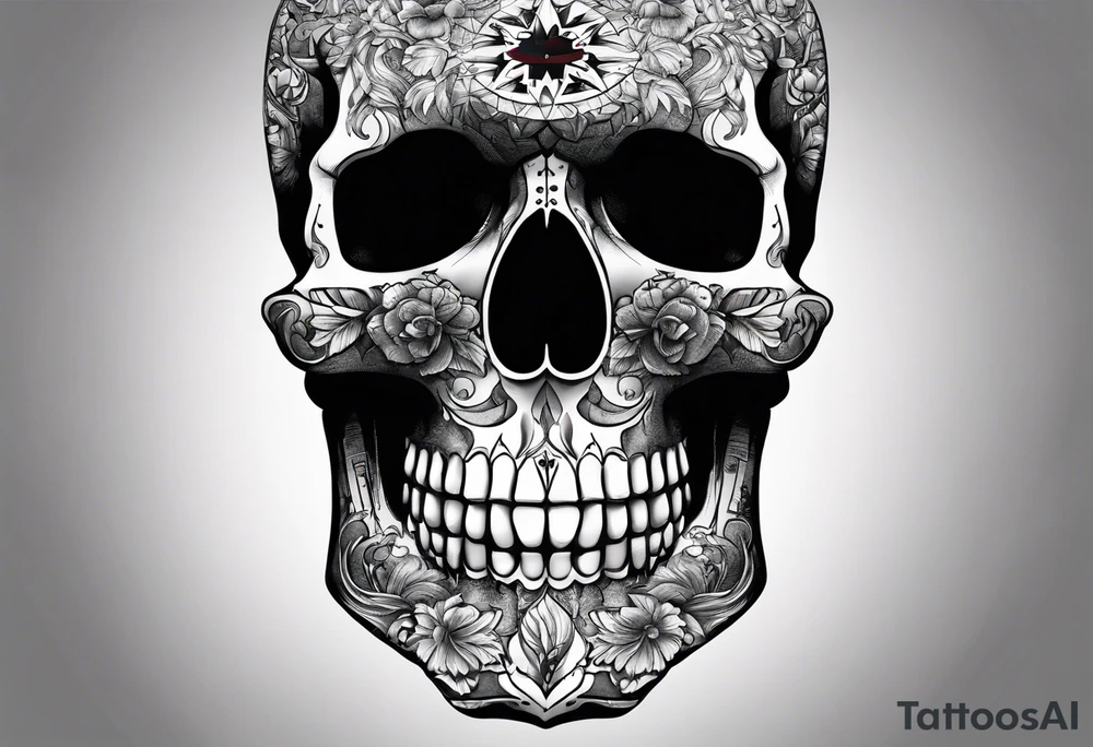 Skull which shows a specific time tattoo idea
