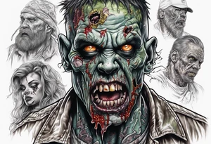 zombie stitching tattoo idea