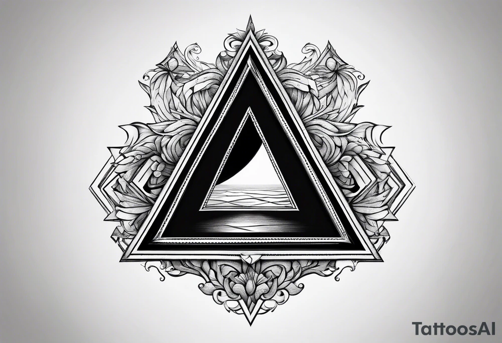 A triangle with nothing inside of it tattoo idea