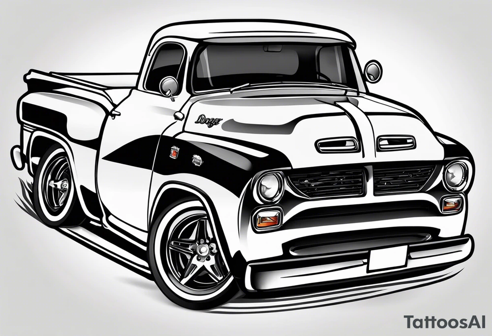 2020 Black Dodge chalenger tattoo idea