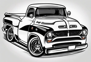 2020 Black Dodge chalenger tattoo idea