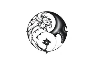 futebol, musica e Yin yang tattoo idea