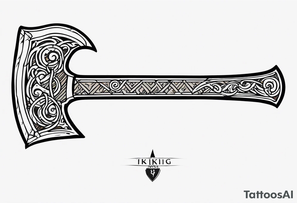 Viking axe tattoo idea
