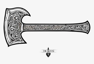 Viking axe tattoo idea