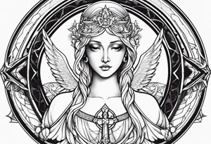 angelic religious tattoo tattoo idea