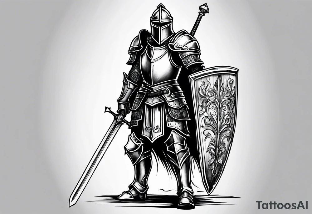 knight in armor tattoo idea