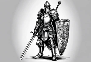 knight in armor tattoo idea