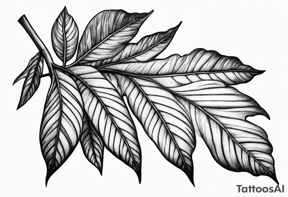 Leaf work tattoo idea