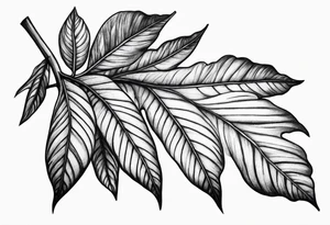 Leaf work tattoo idea