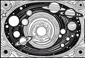 A solar system tattoo idea