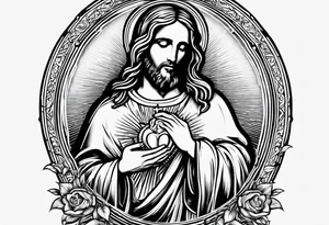 Sacred heart of Jesus Catholic. tattoo idea