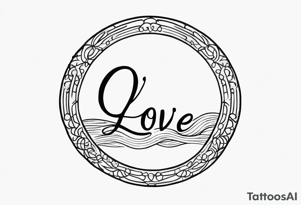 minimalist draw in cursive writing the word love with a halo over the o and make the O a paw print
try again tattoo idea